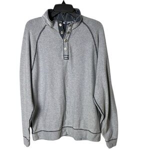 Tommy Bahama striped,snap ,pullover sweater , sz L,cotton blend ,coastal,sporty